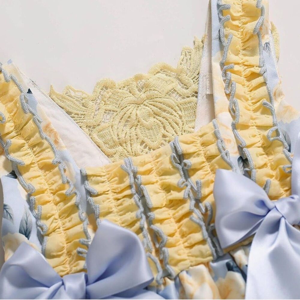 NWT Pettigirl Lil Girls Sleeveless Ruffle Design Party Dress Floral - Picture 8 of 8